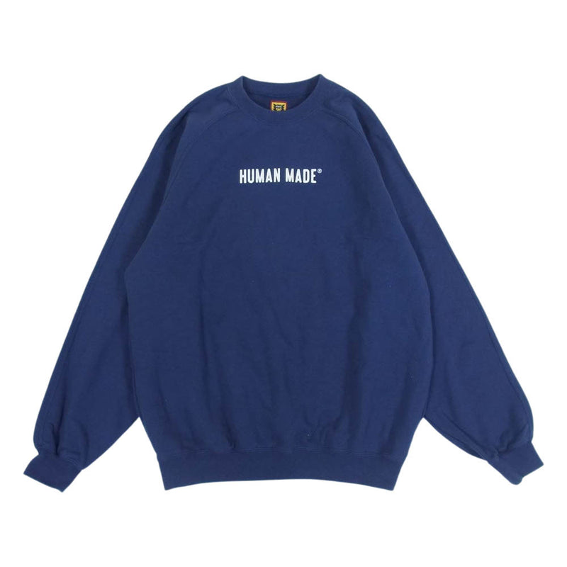 HUMAN MADE ヒューマンメイド クルーネック ロゴ スウェット ネイビー HUMAN MADE ヒューマンメイド クルーネック ロゴ スウェット ネイビー