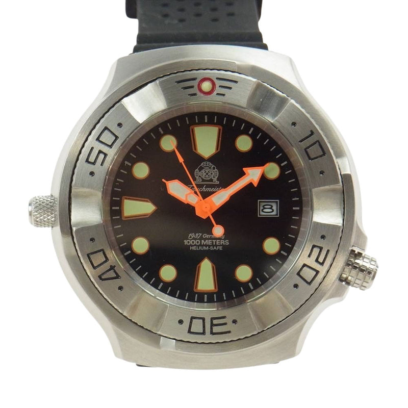 トーチマイスター T0318 1937 電池式クォーツ 腕時計 ケース幅:52mm シルバー系 ブラック系【中古】