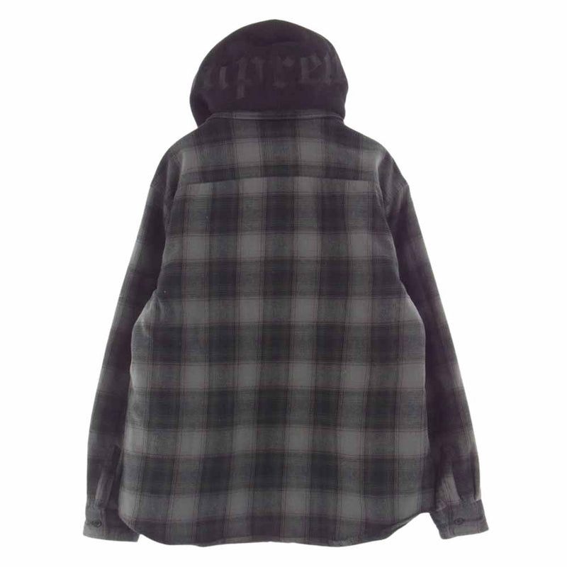 Supreme Hooded Flannel Zip Up Shirt M