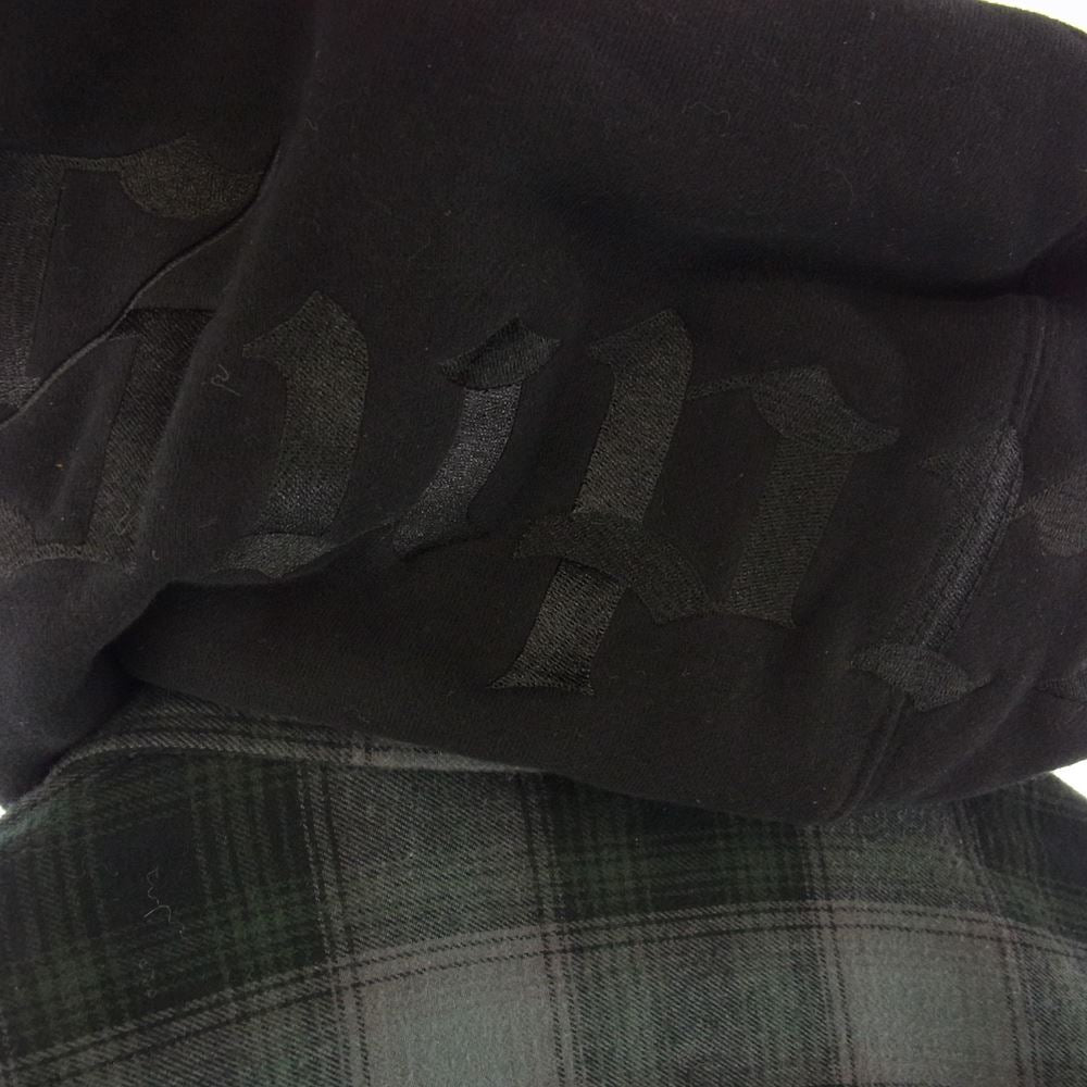 Supreme シュプリーム 21AW Hooded Flannel Zip Up Shirt フーデッド フランネル ジップ アップ シャツ ブラック系 M【中古】