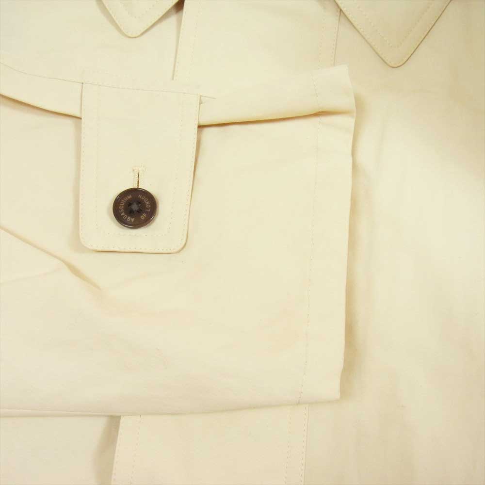 Aquascutum アクアスキュータム フード付きハーフコート イエロー系 M【中古】