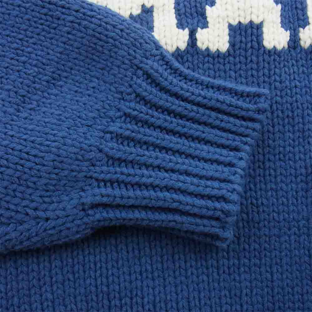 HUMAN MADE ヒューマンメイド 22AW RABBIT RAGLAN KNIT SWEATER ニット セーター 中国製 ブルー系 S【極上美品】【中古】
