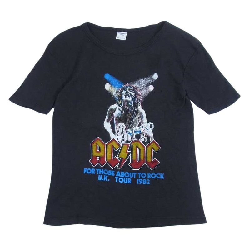 80s AC/DC 1982 EUROPE TOUR FOR THOSE ABOUT TO ROCK ACDC トルコ製 バンド Tシャツ バンT  ブラック系 M【中古】