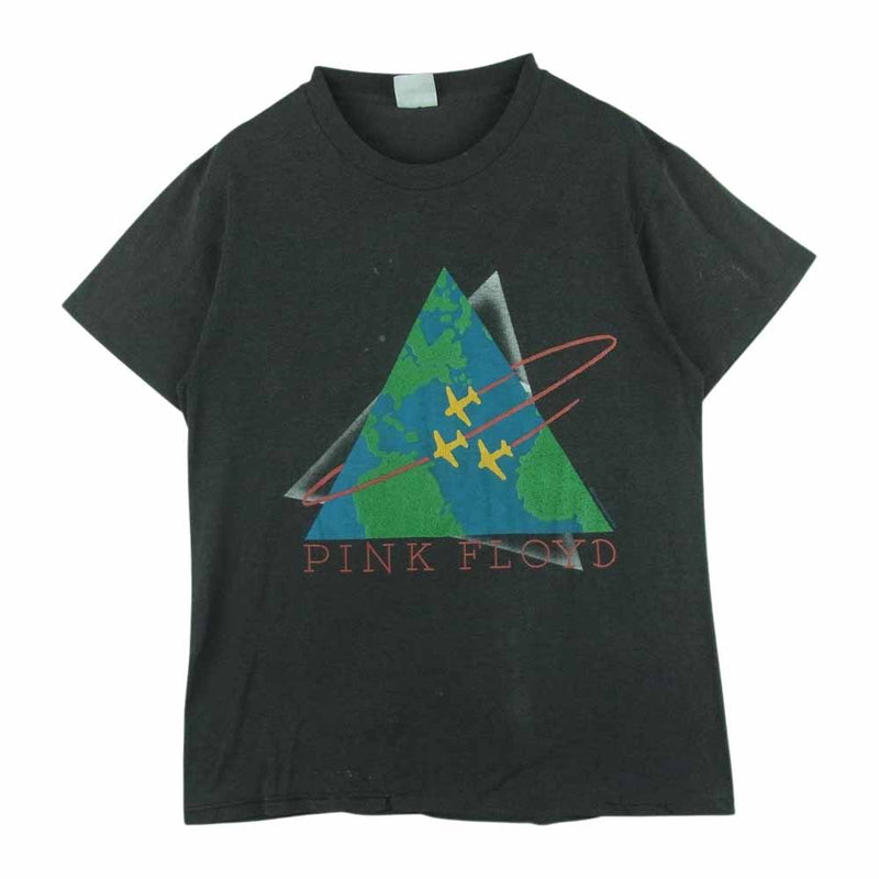 80s Spring Ford PINK FLOYD World Tour '87 ビンテージ ピンクフロイド バンド Tシャツ 半袖 バンT  ダークグレー系 M【中古】
