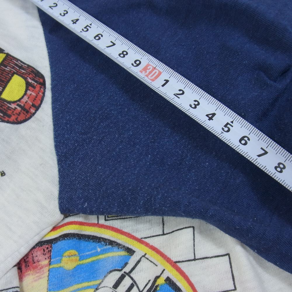 80s PINK FLOYD 1980 Memorial Coliseum ビンテージ ピンクフロイド バンド Tシャツ バンT ラグラン ホワイト系 ネイビー系 表記なし【中古】