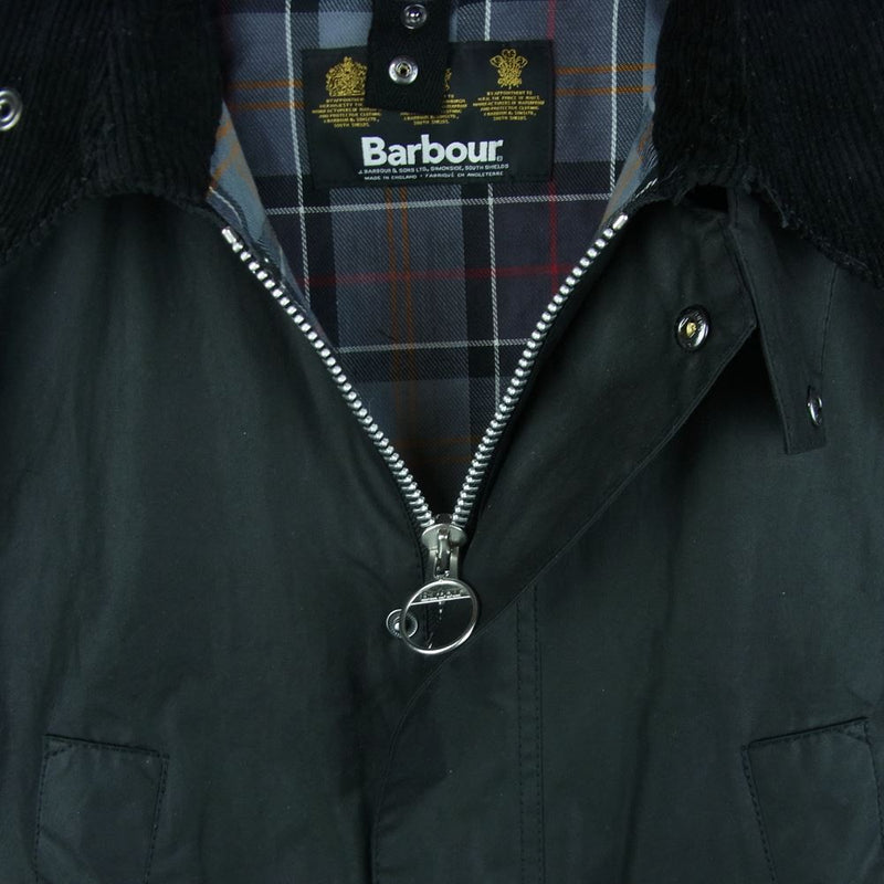 Barbour バブアー 2102051 SL BEDALE 3ワラント オイルド スリムフィット ビデイル ジャケット 英国製 ブラック系  44【中古】