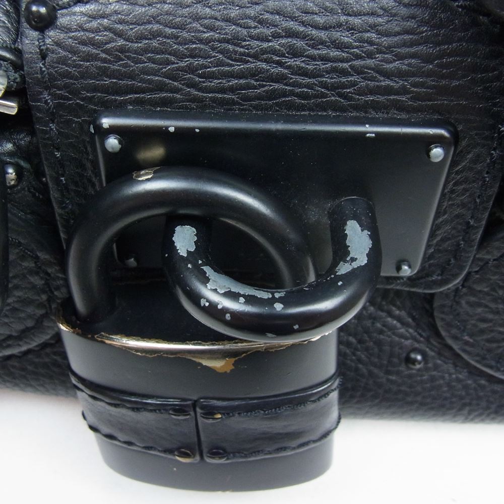 Chloe クロエ ミニ パディントン レザー ハンド バッグ ブラック系【中古】