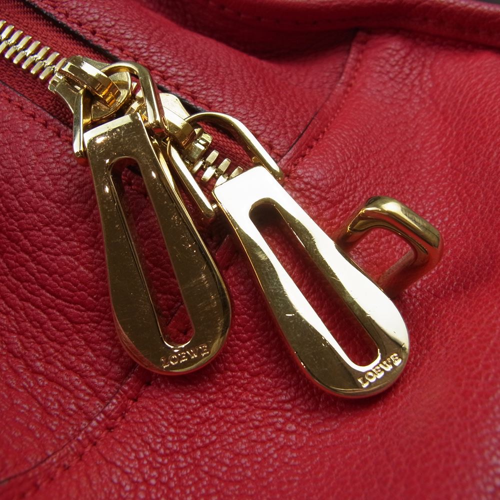 LOEWE ロエベ 352.35.A22 アマソナ 36 レザー ハンド バッグ レッド系【中古】