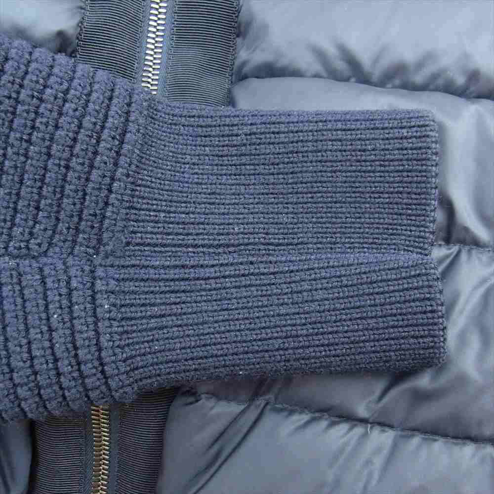 MONCLER モンクレール 19AW E20939455700 MAGLIA TRICOT CARDIGAN ダウンジャケット ニット 切替 ジップアップ ネイビー系 XS【中古】