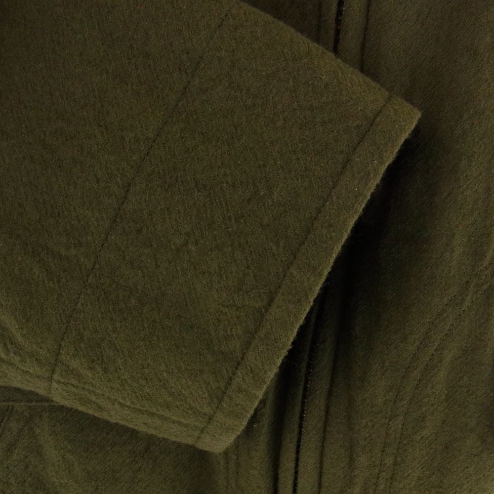 Yohji Yamamoto POUR HOMME ヨウジヤマモトプールオム 22AW HE-Y03-104 FULLING SERGE A-MILLING SINGLE RIDER'S 縮絨シワ加工 フリング ウールサージ シングル ライダースジャケット カーキ系 4【中古】