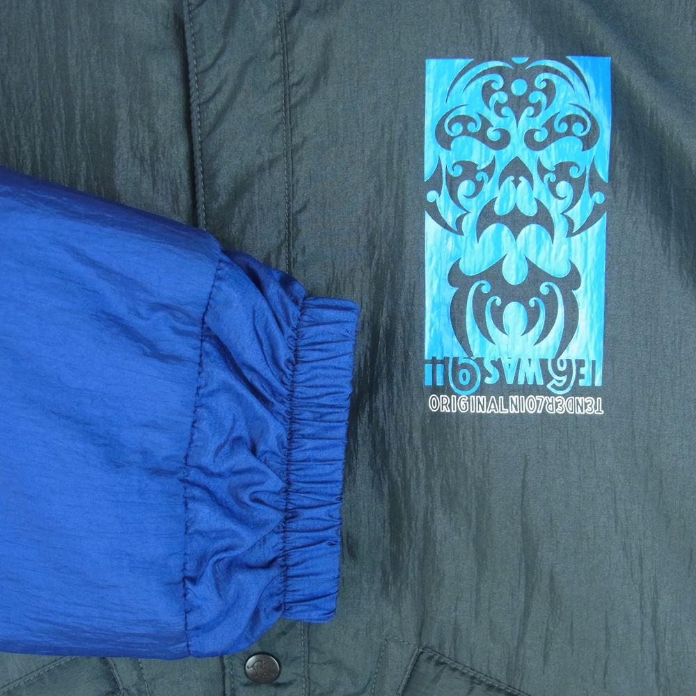 TENDERLOIN テンダーロイン 20AW DABO IMAGE JKT ノーカラー ナイロン ジャケット 日本製 グレー系 ブルー系 S【美品】【中古】