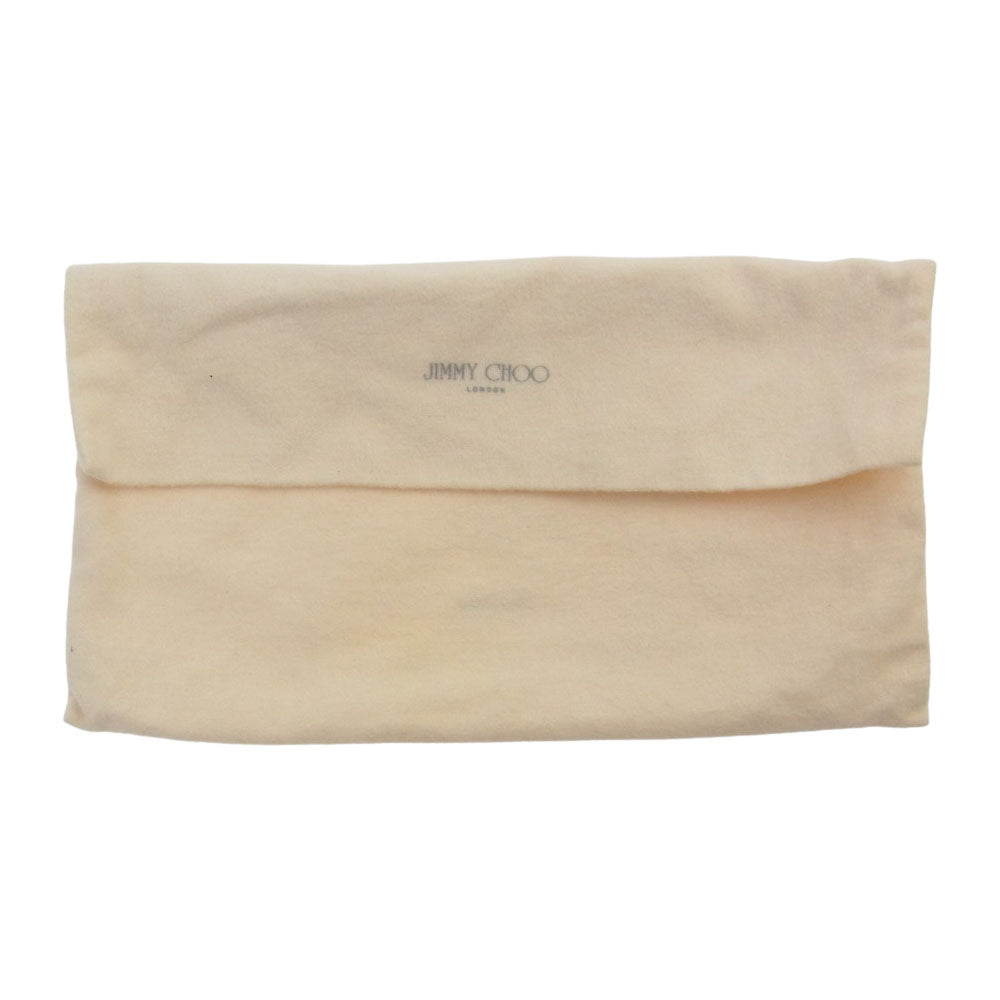 JIMMY CHOO ジミーチュウ スタースタッズ ラウンドジップ ウォレット シルバー系【中古】