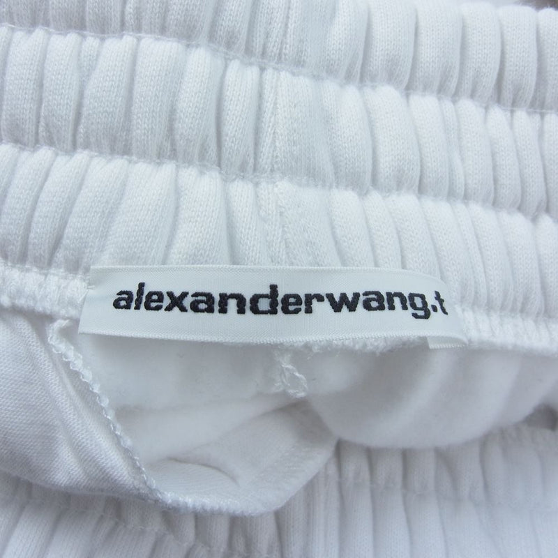 Alexander Wang アレキサンダーワン ロゴ プリント スウェット パンツ ホワイト ホワイト系 S【美品】【中古】