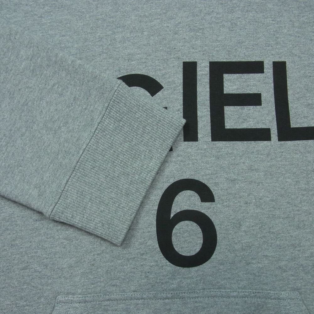 MAISON MARGIELA メゾンマルジェラ 22SS S52GU0161 MM6 エムエムシックス SWEAT HOODIE ロゴ プリント パーカー グレー系 XS【中古】