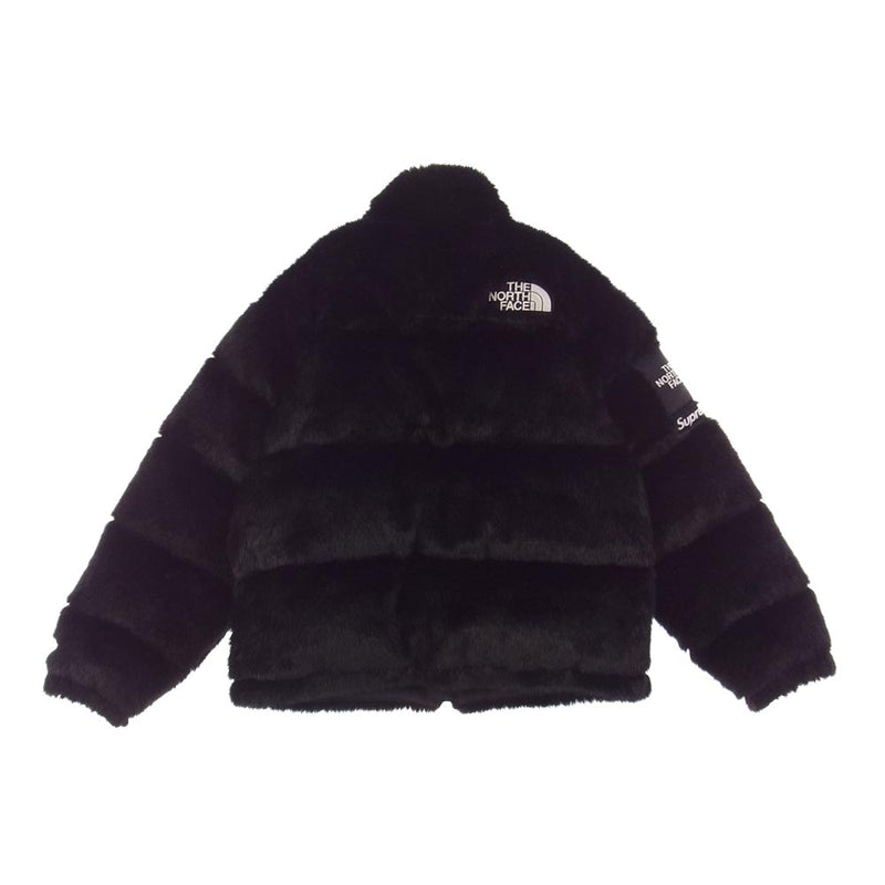 supreme faux fur nuptse jacket 黒M ヌプシ