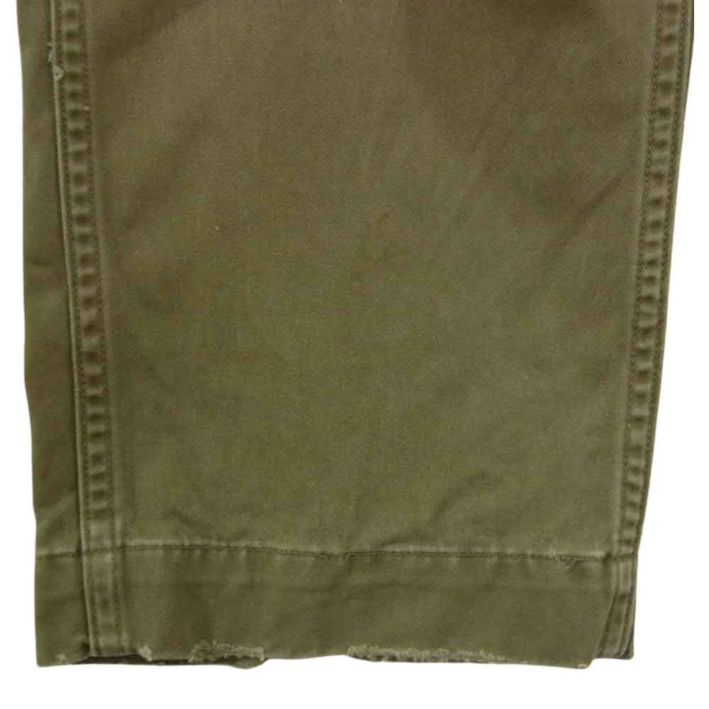 Ron Herman ロンハーマン DENIM ロンハーマンデニム ダメージ加工 チノ ワーク パンツ カーキ カーキ系 33【中古】