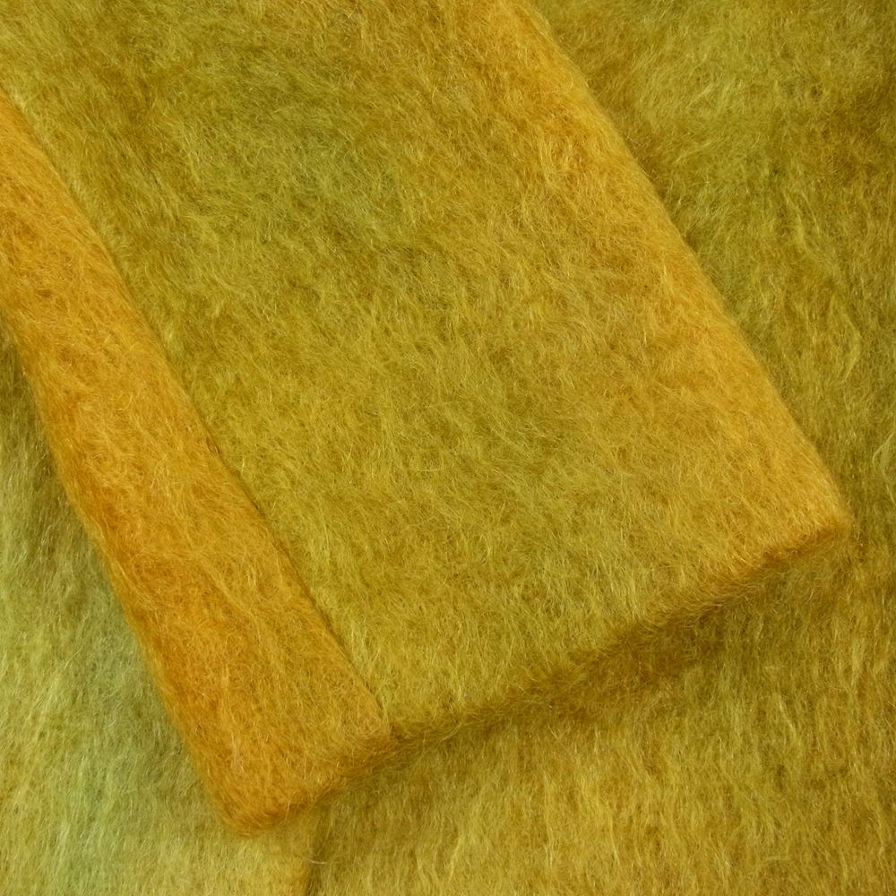 エリコカトリ 21AW flow dye kid mohair shaggy jacket モヘア シャギー ジャケット イエロー系 F【新古品】【未使用】【中古】