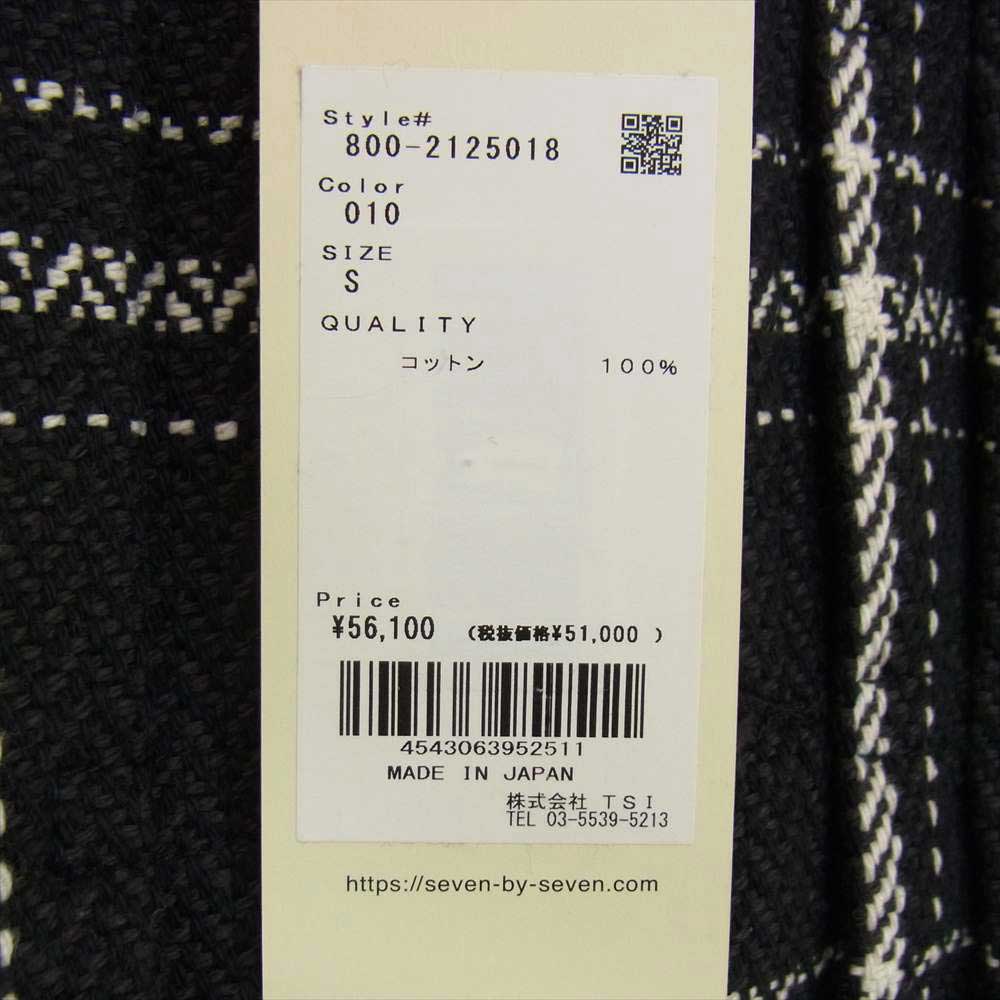 セブンバイセブン 800-2125018 1ST TYPE MEXICAN BLANCKET JACKET ブランケット チェック ブルゾン S ブラック系 S【新古品】【未使用】【中古】
