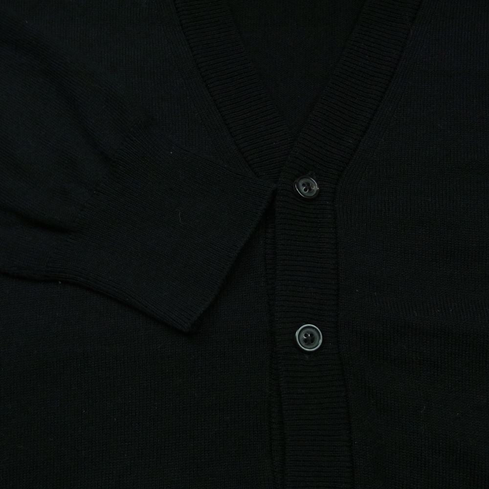 MAISON MARTIN MARGIELA メゾンマルタンマルジェラ 18SS 14ライン 四つタグ エルボーパッチ カーディガン ブラック系 S【中古】