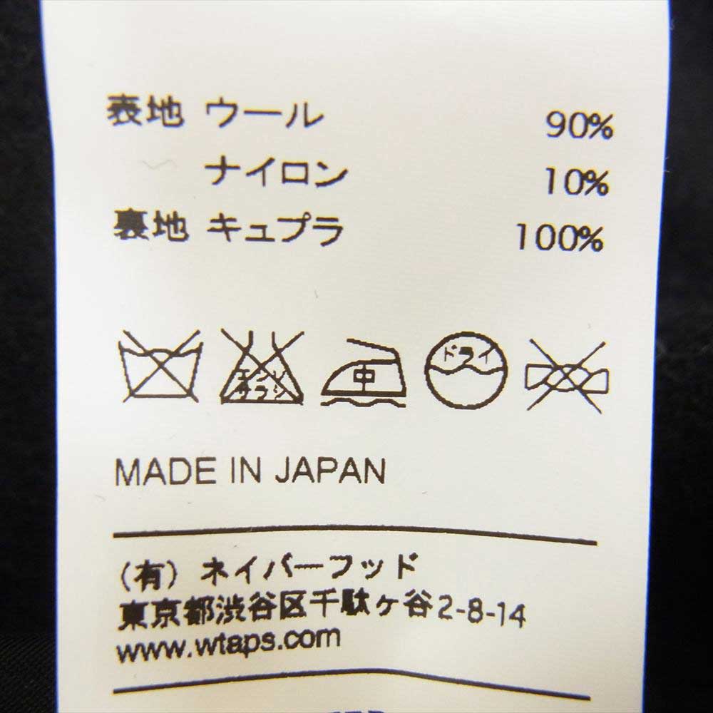 WTAPS ダブルタップス 132SPDT-JKM01S BLACK WATCH Pコート メルトンピーコート ブラック系 2【中古】