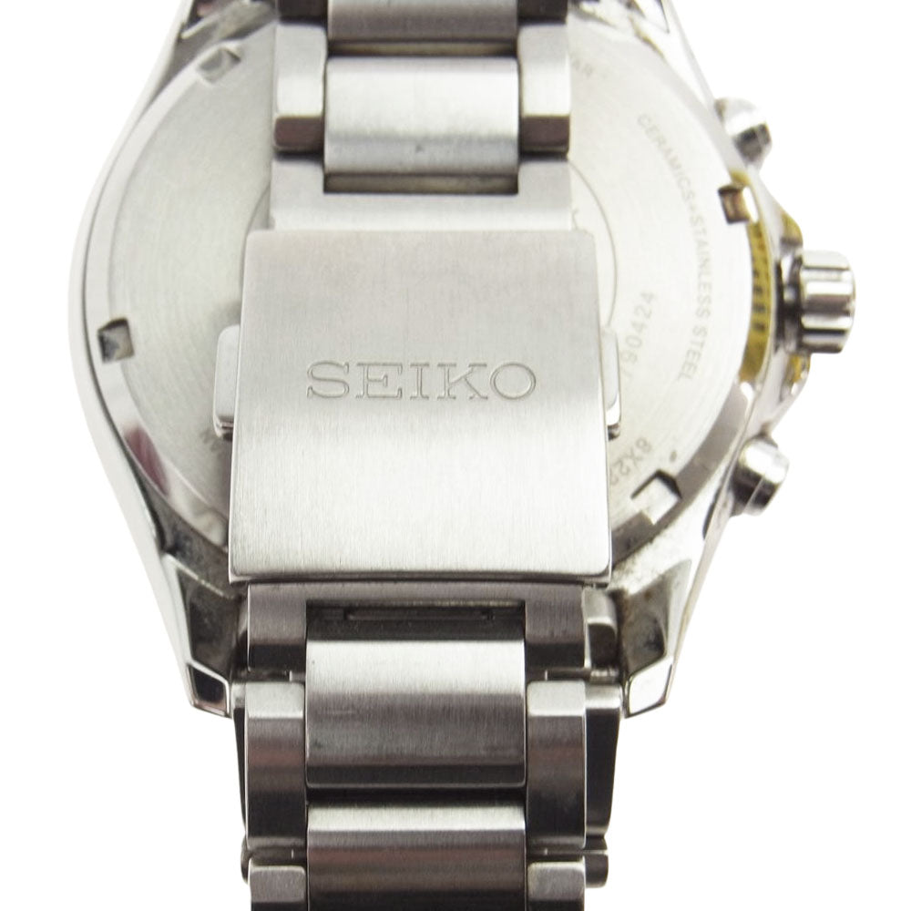 SEIKO セイコー SBXB161 8X22-0AL0-2 ASTRON アストロン アストロン GPS電波 ソーラー ワールドタイム シルバー系【中古】
