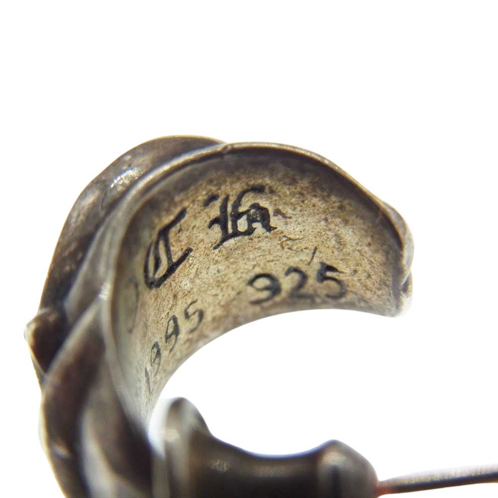 CHROME HEARTS クロムハーツ(原本無) CARVED TEARDROP カーブド ティアドロップ シルバー ピアス シルバー系【中古】