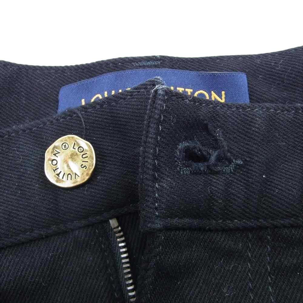 LOUIS VUITTON ルイ・ヴィトン 22AW 1AA521 モノグラム ディテール カーペンター デニム パンツ ブラック系 33【中古】