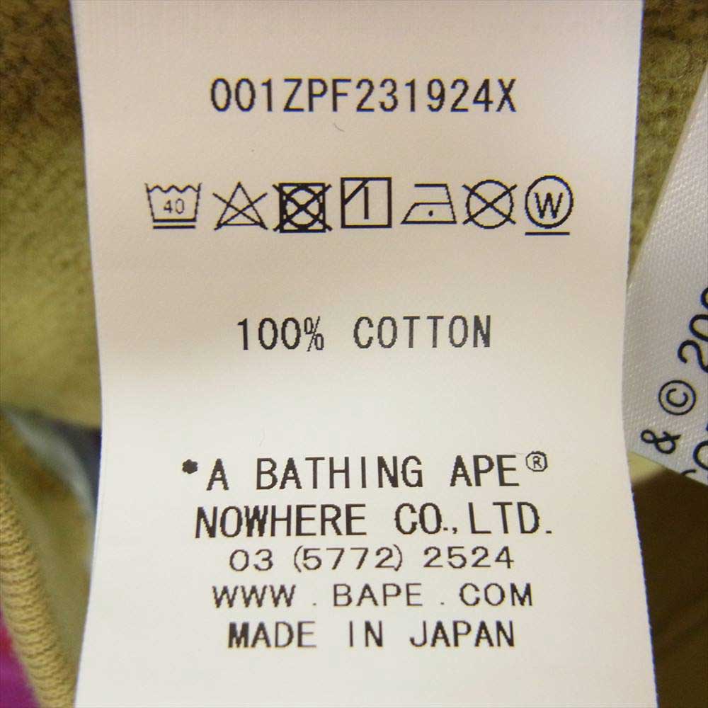 A BATHING APE アベイシングエイプ 001ZPF231924X mika ninagawa Bear Shark Full Zip Hoodie ベアー シャーク フル ジップ パーカー マルチカラー系 M【美品】【中古】