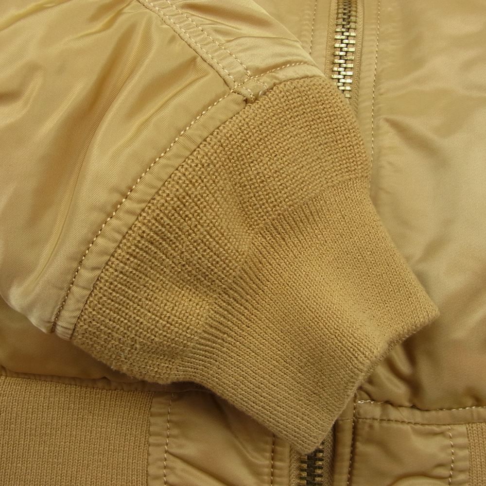 ALPHA アルファ リバーシブル MA-1 ジャケット ベージュ系 ブラウン系 S【中古】