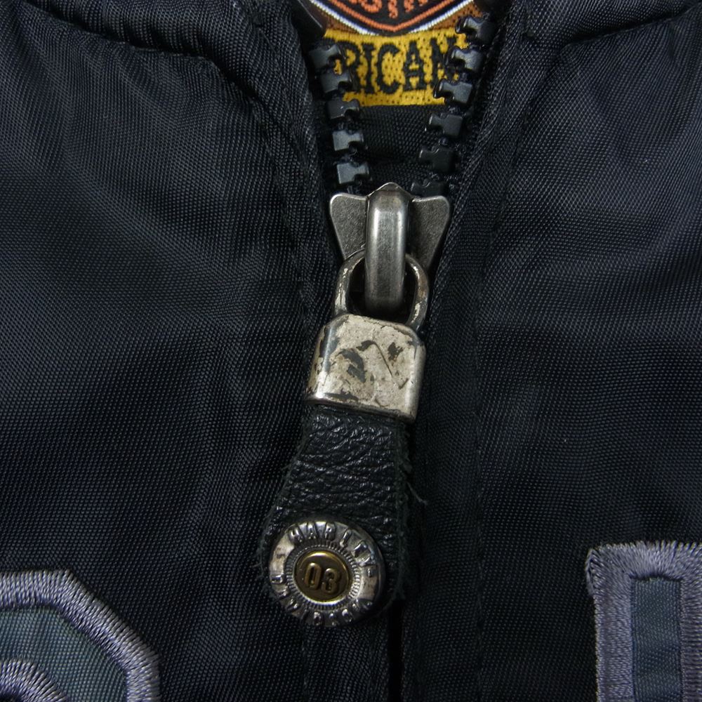 HARLEY DAVIDSON ハーレーダビッドソン 100周年記念 ナイロン ブルゾン ブラック系 カーキ系 S【中古】