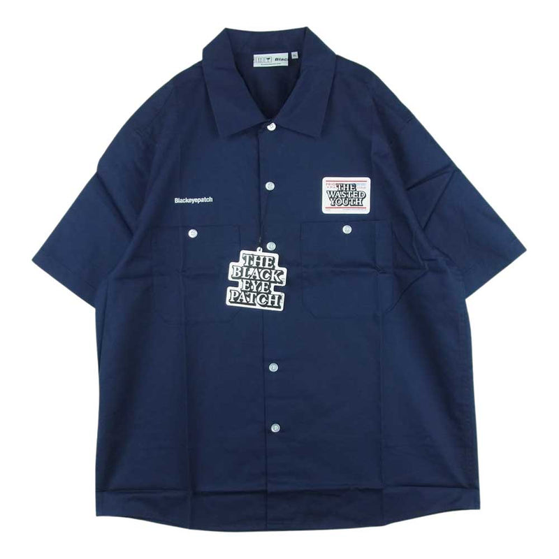 wasted youth work shirts navy XLヒューマンメード