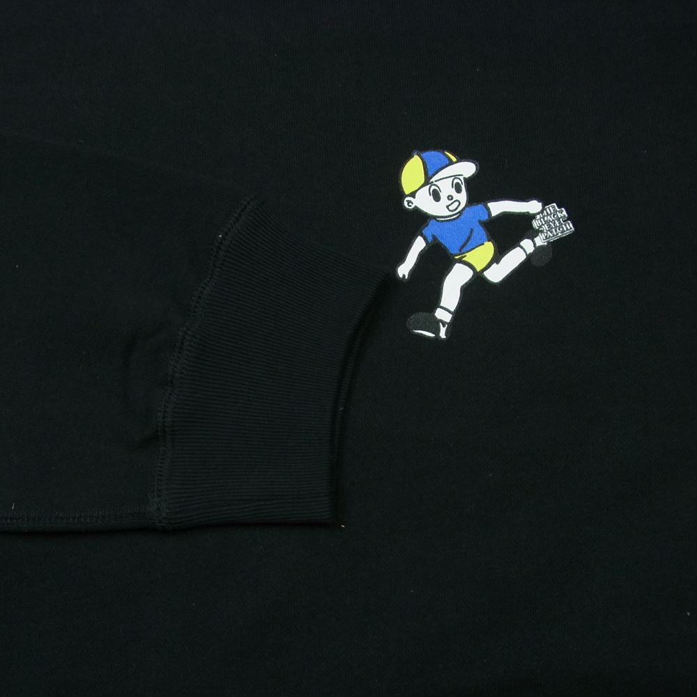 ブラックアイパッチ 21SS BEPSS21TP19 CHILDREN AT PLAY プリント スウェット パーカー フーディ ブラック系 M【新古品】【未使用】【中古】