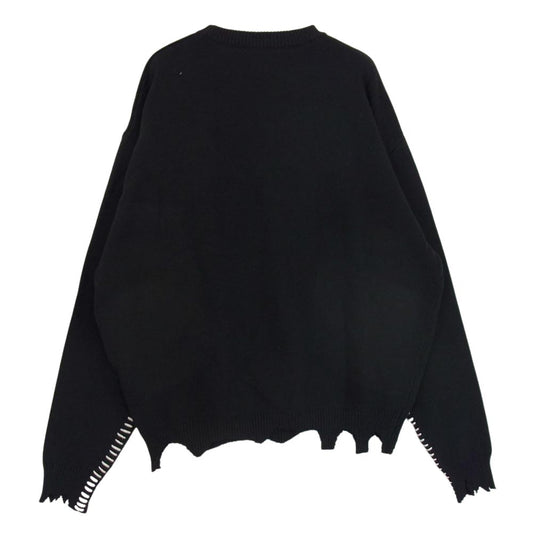 セントマイケル SM-A21-0000-039 WOOL SWTER SIN ウール ニット ブラック系 L【極上美品】【中古】