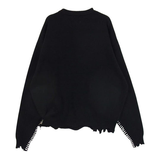 セントマイケル SM-A21-0000-039 WOOL SWTER SIN ウール ニット ブラック系 XL【極上美品】【中古】