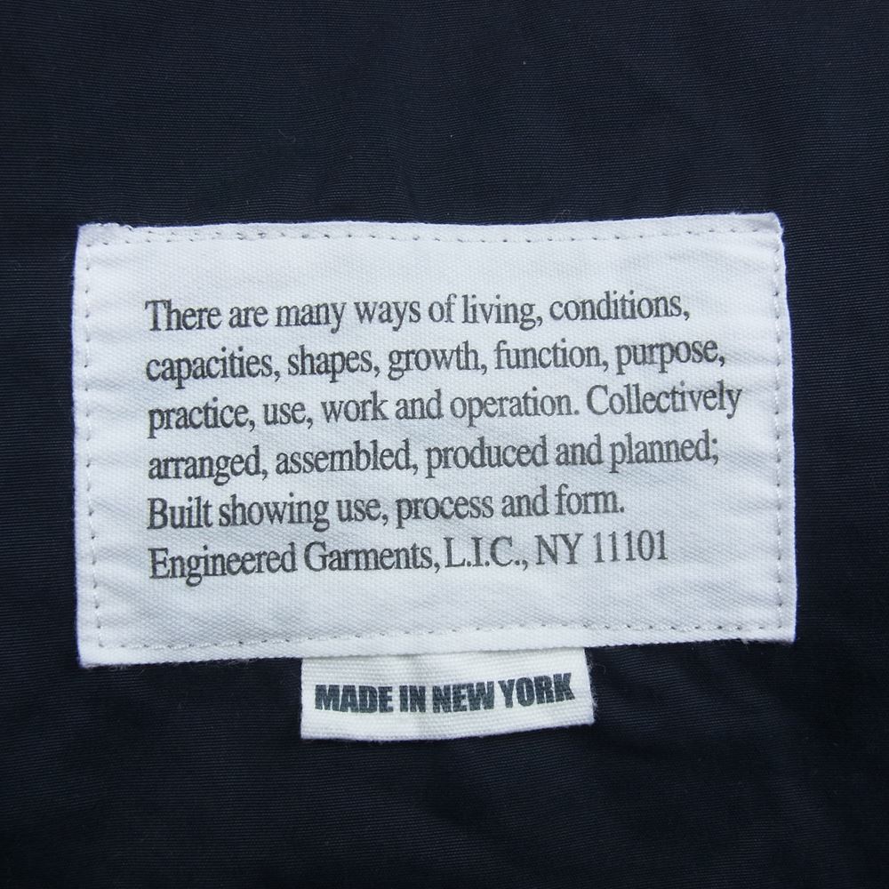Engineered Garments エンジニアードガーメンツ 22AW Fishing Vest - PC Coated Cloth フィッシング ベスト ネイビー系 S【中古】