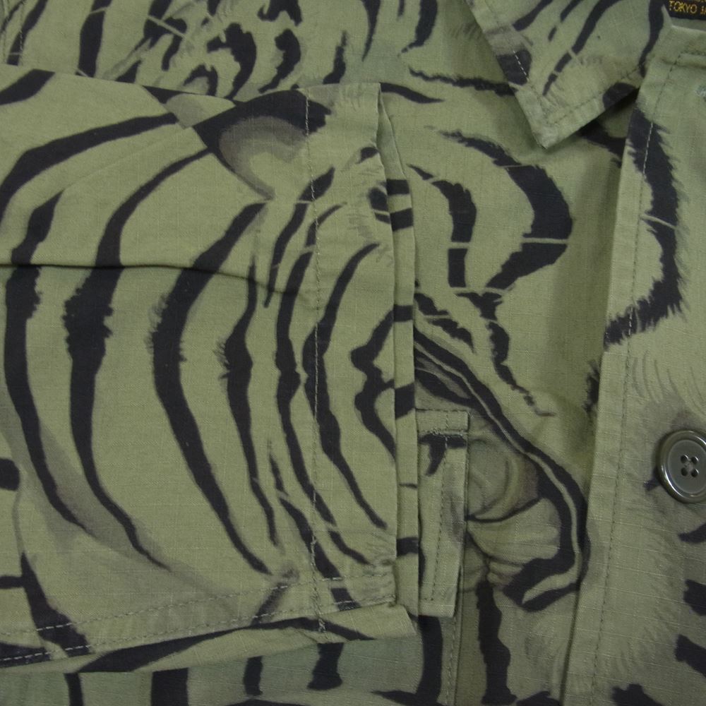 WACKO MARIA ワコマリア 22SS TIMLEHI-WM-ML30 TIM LEHI ARMY SHIRT ティムリーハイ リップストップ アーミーシャツ カーキ系 M【極上美品】【中古】