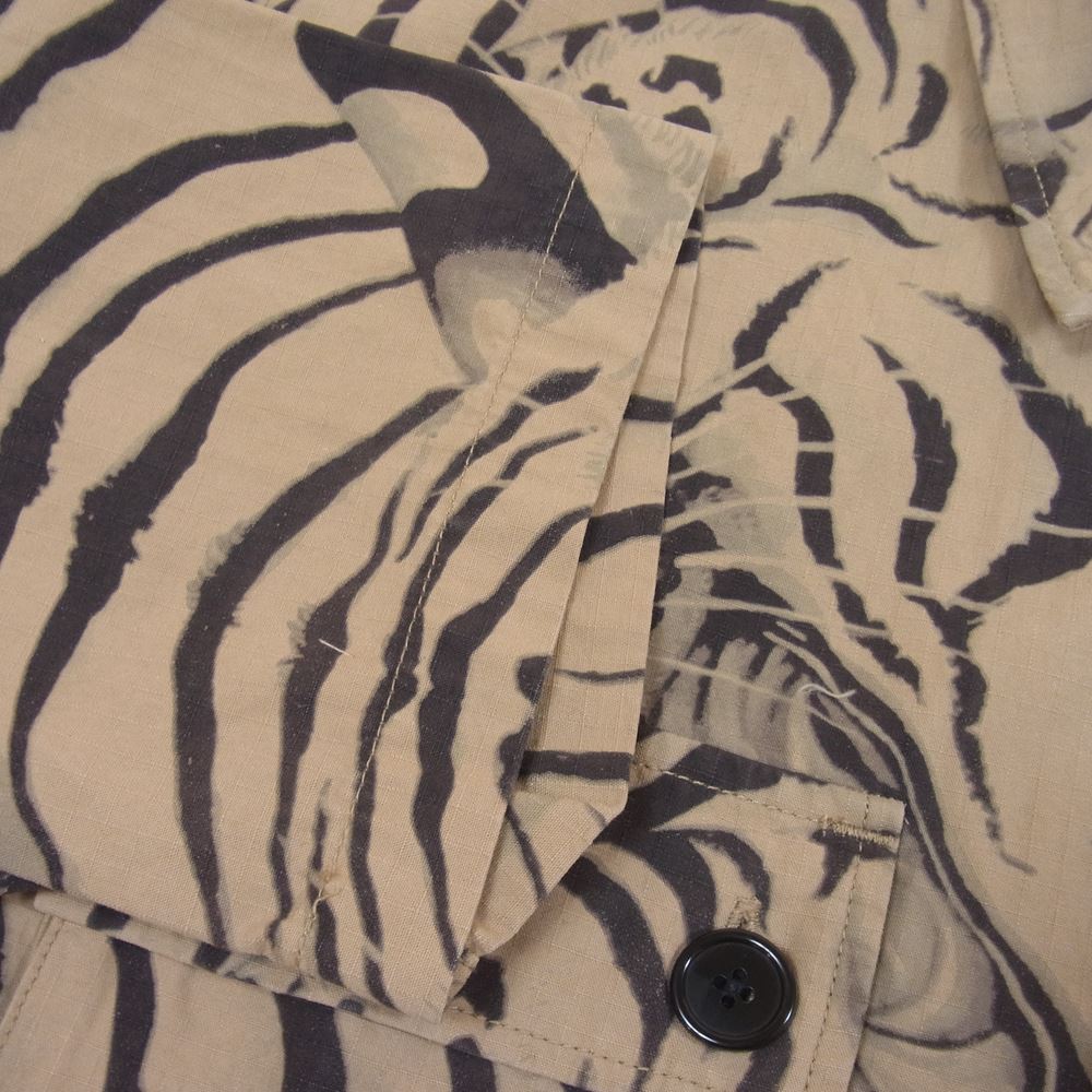 WACKO MARIA ワコマリア 22SS TIMLEHI-WM-ML30 TIM LEHI ARMY SHIRT ティムリーハイ リップストップ アーミーシャツ ベージュ系 M【極上美品】【中古】