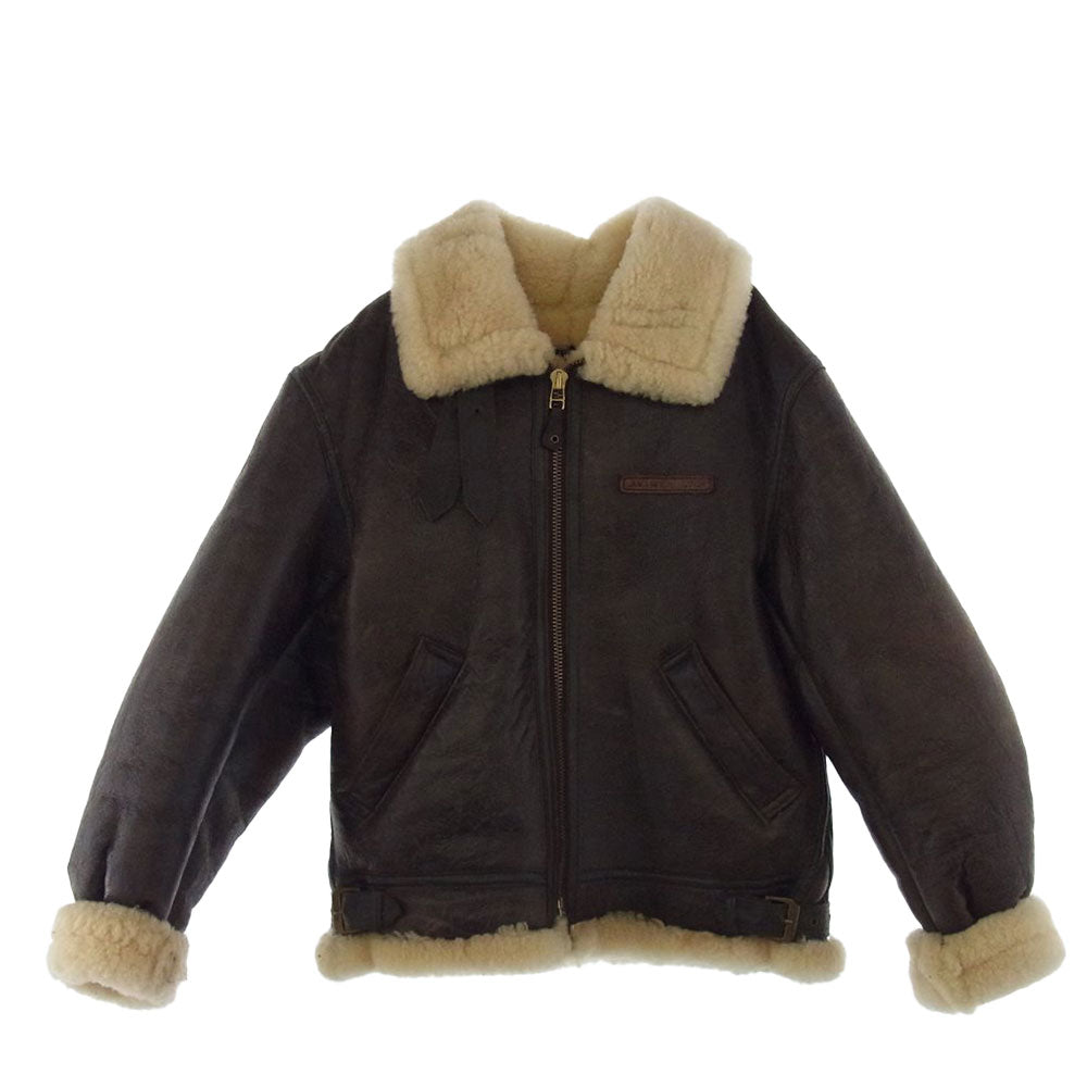 AVIREX アヴィレックス 33H5595 B-3 レザー ムートン ボア ジャケット ブラウン系 36【中古】
