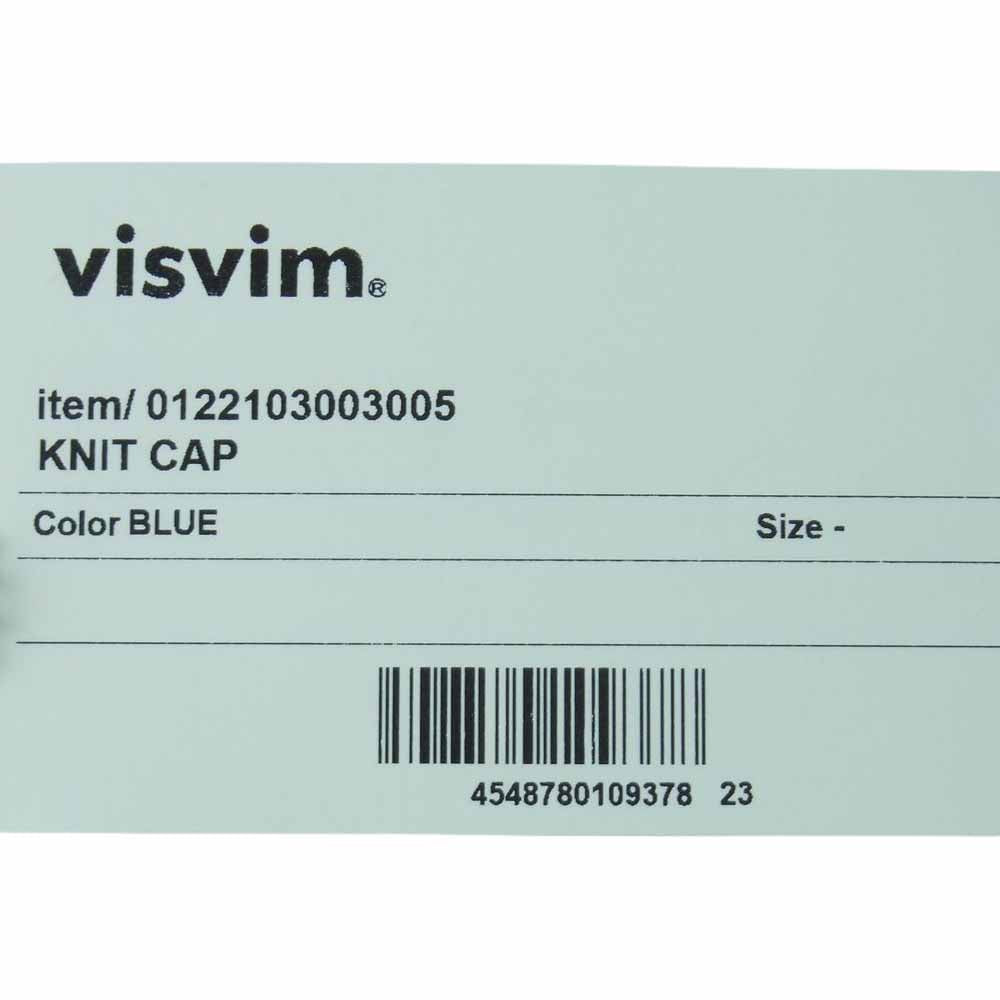 VISVIM ビズビム 0122103003005 KNIT CAP ニット キャップ 帽子 コットン 日本製 ブルー系 FREE【極上美品】【中古】