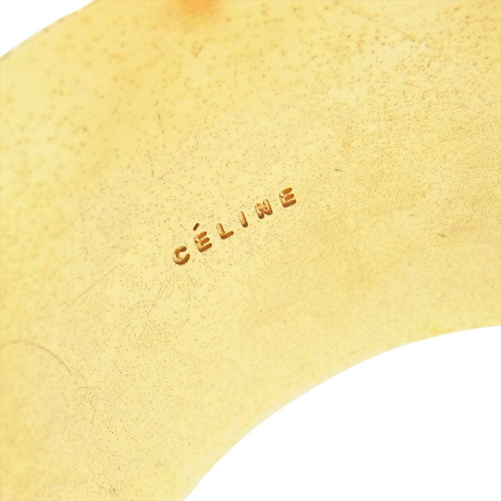 CELINE セリーヌ マンシェット バングル ゴールド系【中古】