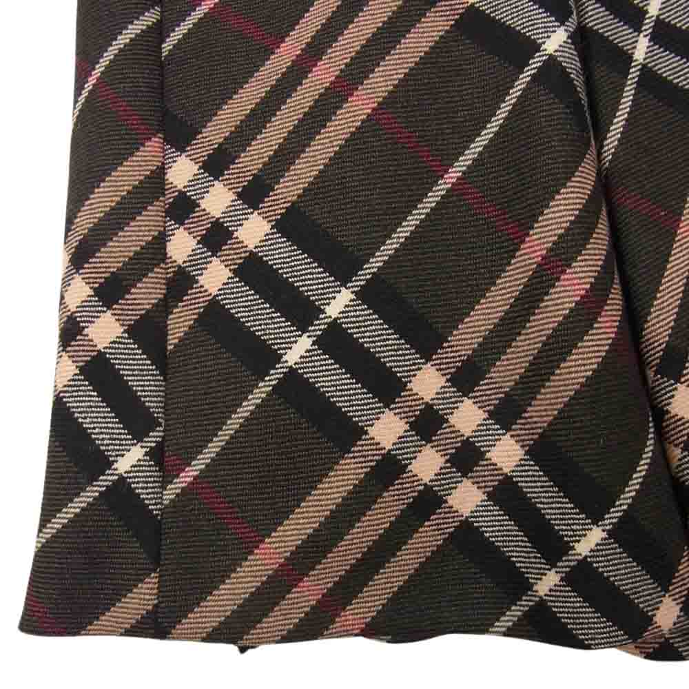 BURBERRY BLUE LABEL バーバリーブルーレーベル ノヴァチェック 総柄 スカート ブラウン系 36【中古】