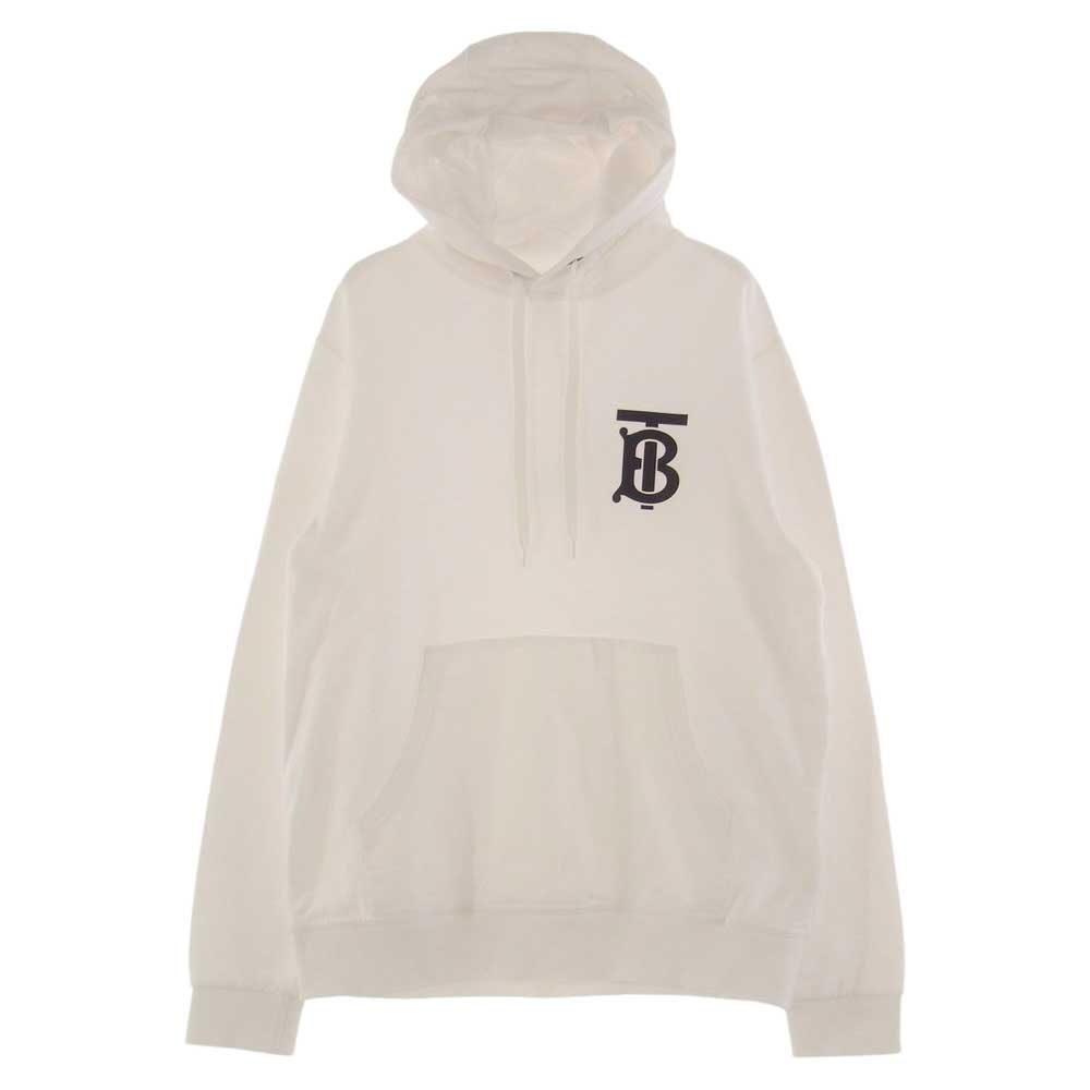BURBERRY バーバリー パーカー 8024605 国内正規品 TB モノグラム ロゴ プルオーバー パーカー ホワイト ホワイト系【美品】【中古】 BURBERRY バーバリー 8024605 国内正規品 TB モノグラム ロゴ プル