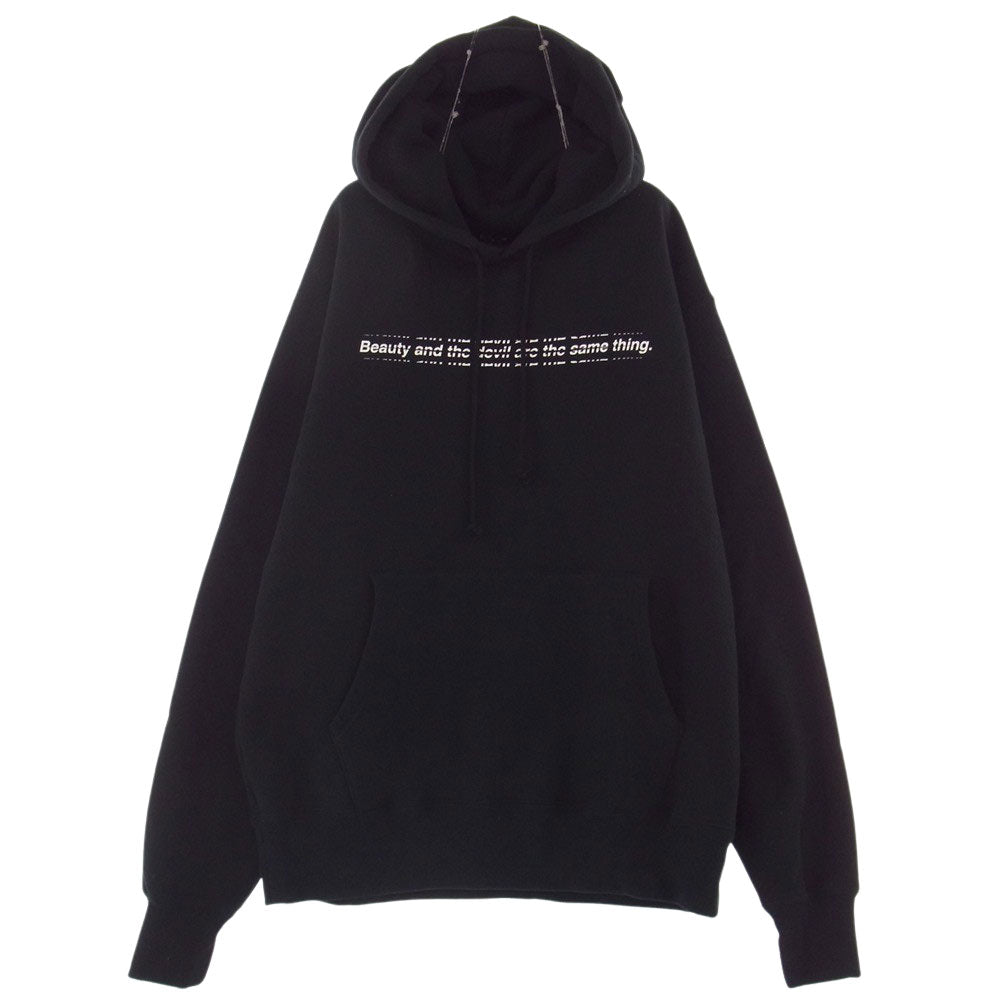 MINEDENIM マインデニム パーカー 2011-6001-99-L2 Lettered Print Hoodie プリント プルオーバー パーカー ブラック系 L【極上美品】【中古】 MINEDENIM マインデニム 2011-6001-99-L2 Lettered Print Hoodie