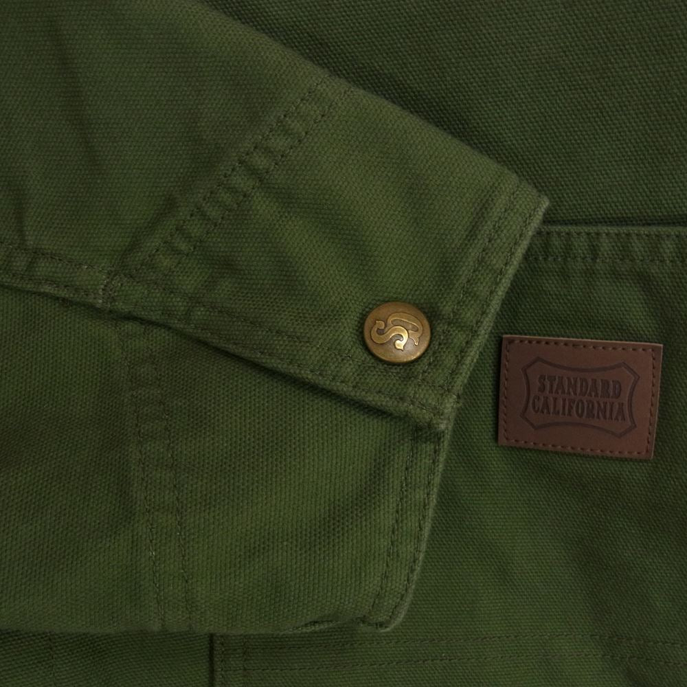 STANDARD CALIFORNIA スタンダードカリフォルニア SD Coverall Jacket 襟コーデュロイ カバーオール ジャケット カーキ系 M【美品】【中古】
