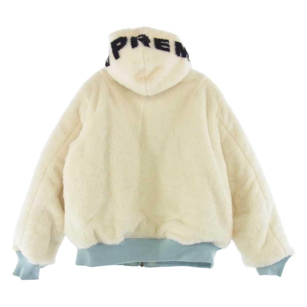 Supreme シュプリーム 22AW Faux Fur Reversible MA-1 フェイクファー リバーシブル ブルゾン ジャケット ライトブルー系 XL【新古品】【未使用】【中古】