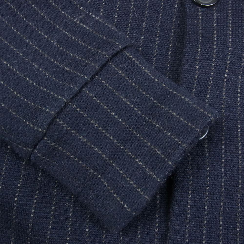 UNDERCOVER アンダーカバー 22SS UC1B4905-2 Plaid Round-Neck Cardigan プレイド ストライプ カーディガン ネイビー系 2【中古】