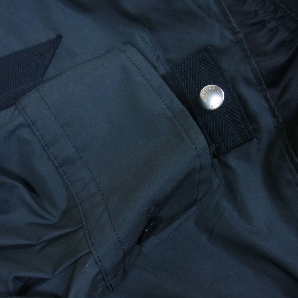 Sacai サカイ 22SS 22-02848M COTTON WEATHER SHIRT ドッキング 切替 コットン ウェザー フルジップ 長袖 シャツ ブラック系 3【中古】