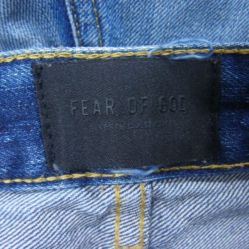 FEAR OF GOD フィアオブゴッド デニムパンツ FG-40-015 HWD 7TH COLLECTION DENIM Vintage Jeans INDIGO VINTAGE WASH カットオフ ヴィンテージウォッシュ加工 デニムパンツ ジーンズ インディゴブルー系 36約31cm裾幅