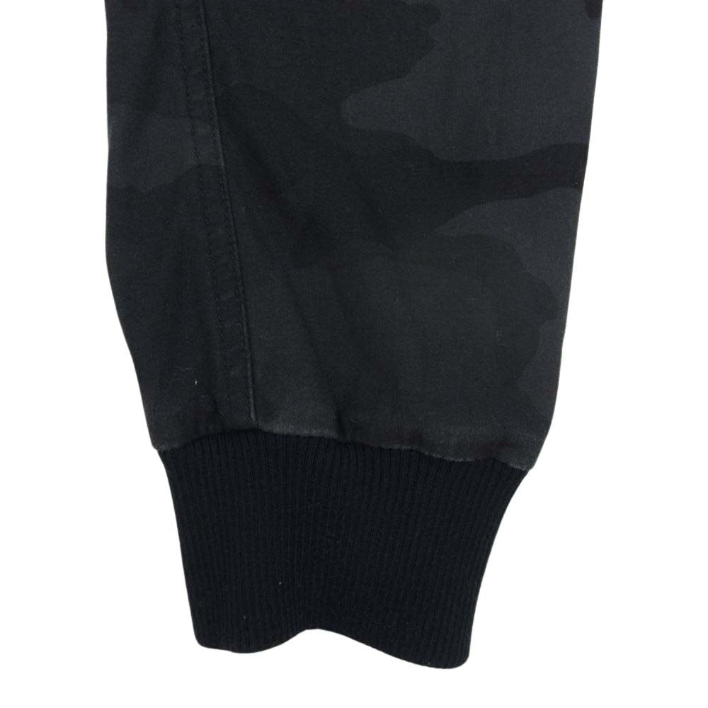 uniform experiment ユニフォームエクスペリメント UE-167047 STRETCH EASY PANT ストレッチ イージー カモフラ スウェット パンツ ブラック系 3【中古】