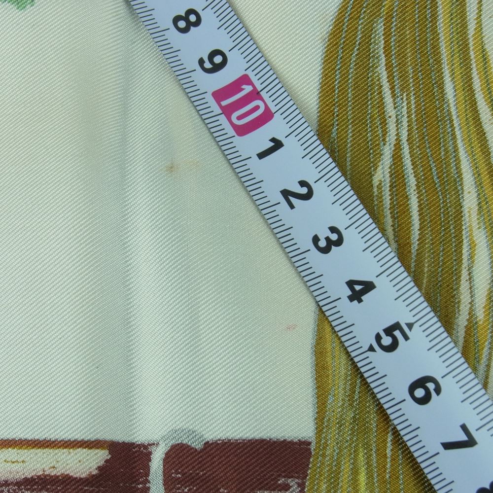 HERMES エルメス カレ 90 Pasementerie 紐飾り タッセル シルク100% スカーフ scarf ベージュ系 ブラック系【中古】